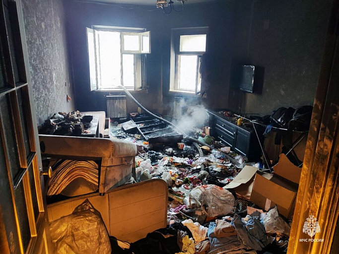 Двое детей пострадали при пожаре в квартире Нижневартовска